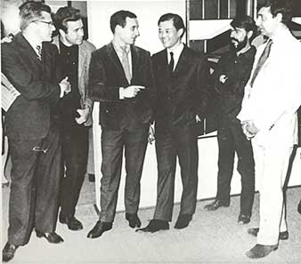Federico Alvarez, Manuel Felguerez, Vicente Rojo, Kazuya Sakai y Fernando García Ponce